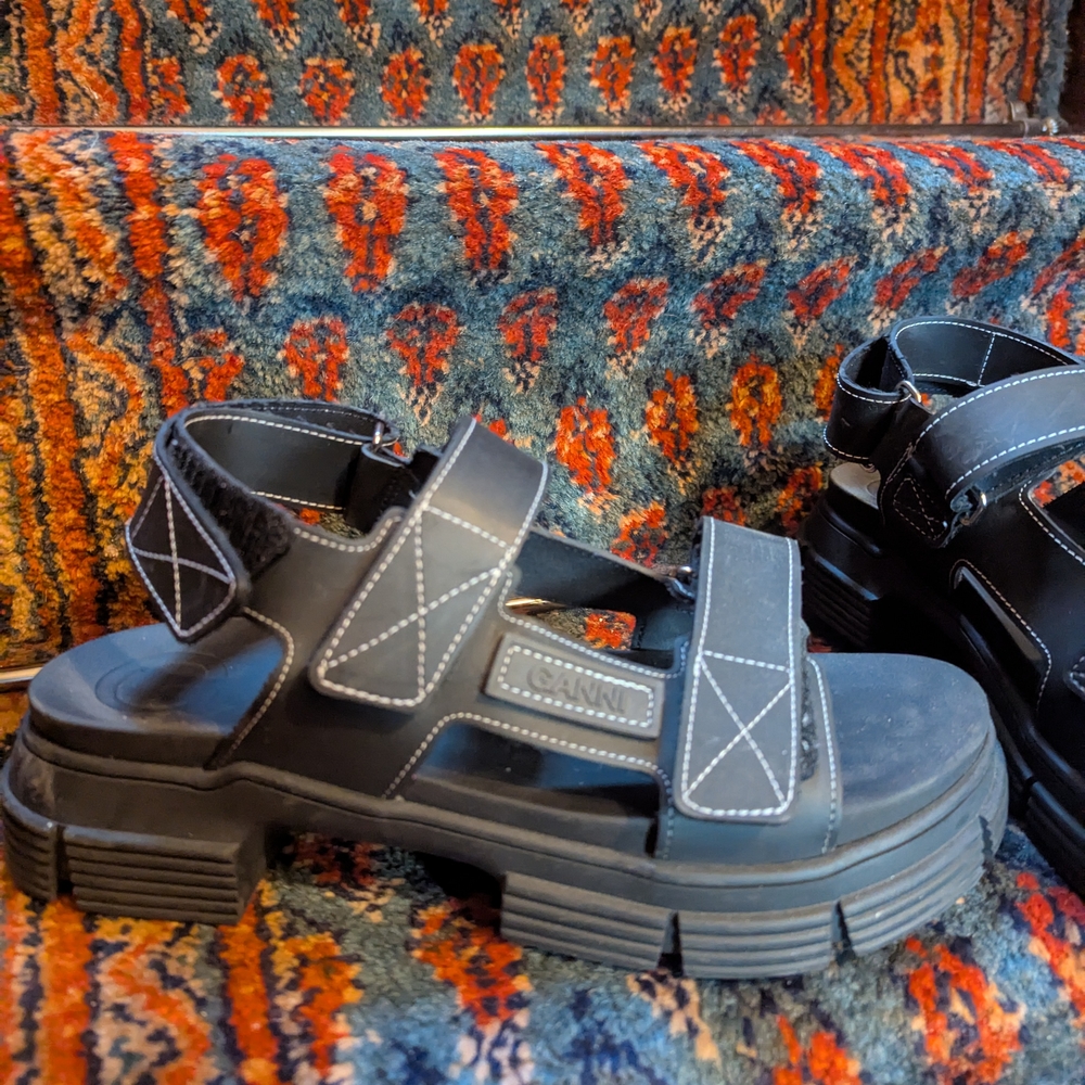 Ganni Black Sandals for Women